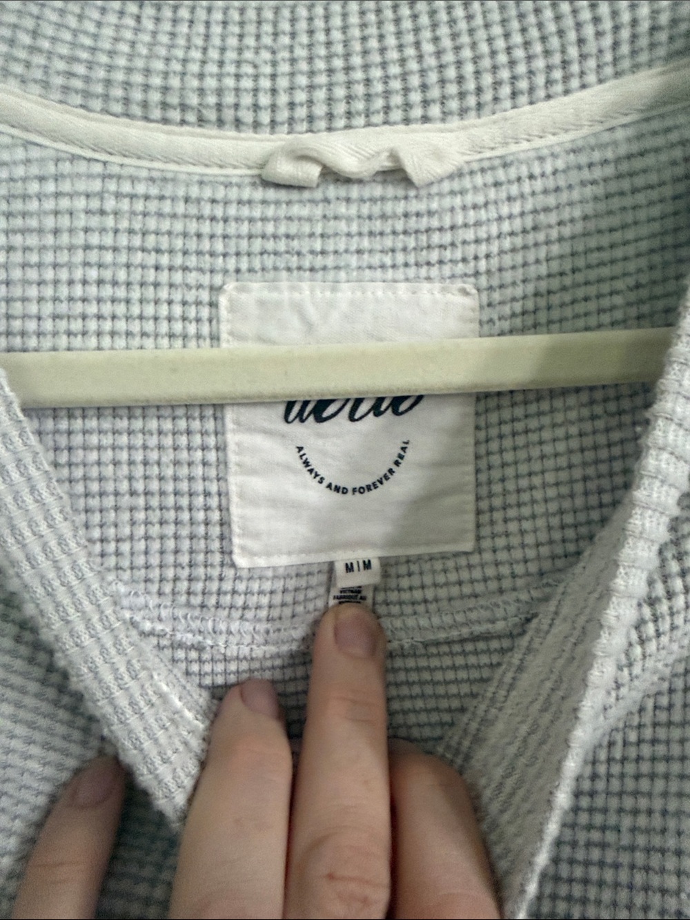 Aerie Light Gray Waffle Knit Sweater - Picture 2 of 3